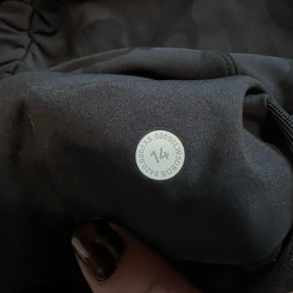 Lululemon Keep Moving Pant 7/8 High-Rise‎ Incognito Camo Multi Grey Jogger 14